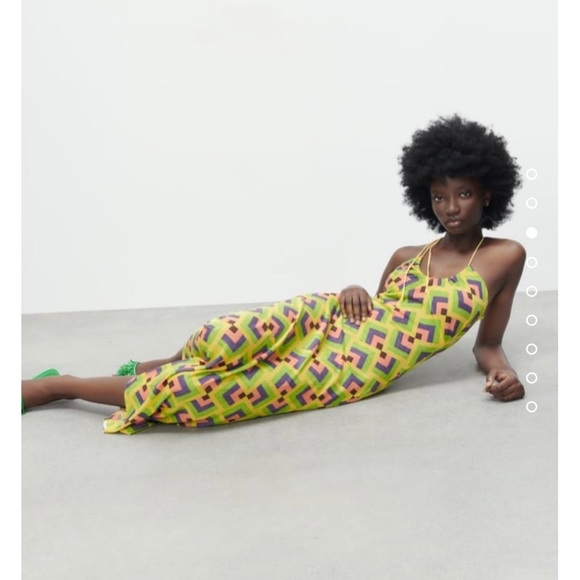 Zara geometrical jacquard knit dress NEW - Picture 5 of 7